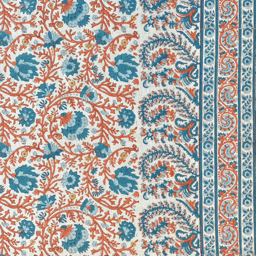 Mallow Border Fabric by Ian Sanderson in Cortez