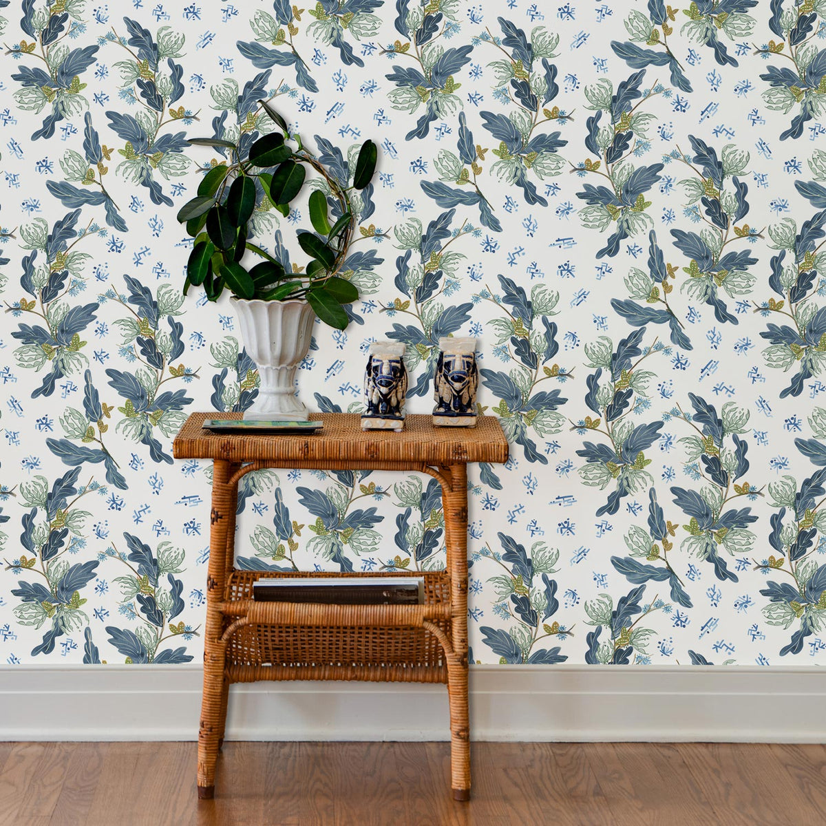 McCall Wallpaper by Ferrick Mason in Slate Blue Mineral