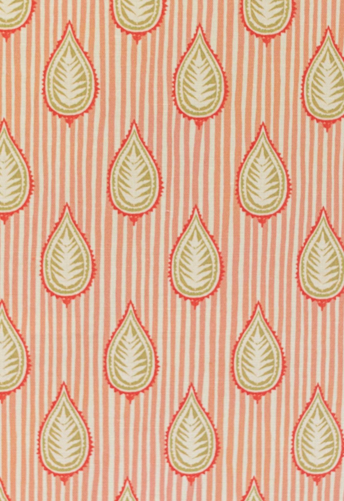 Midhurst Fabric by Titley & Marr in Scarlet, Grass & Coral