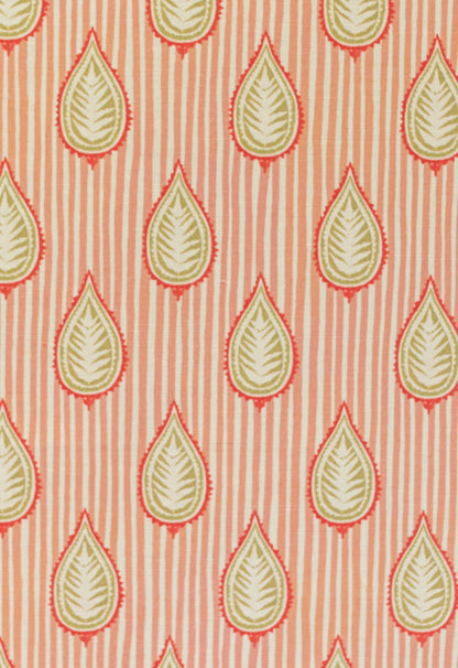 Midhurst Fabric by Titley & Marr in Scarlet, Grass & Coral