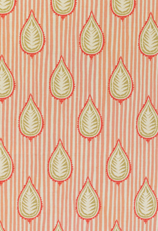 Midhurst Fabric by Titley & Marr in Scarlet, Grass & Coral