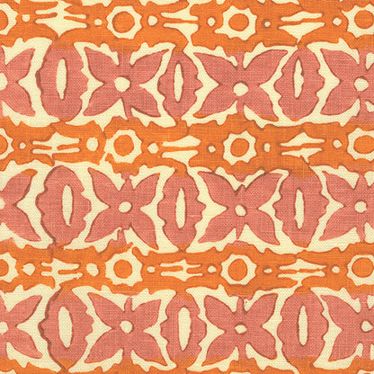 Monarch Handblock Fabric by Galbraith & Paul in Rhubarb