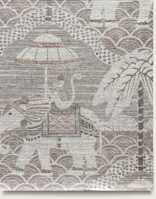 Monkey Business Wallpaper by Aux Abris in Tea
