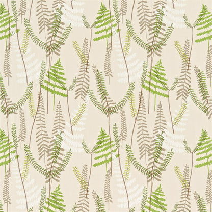 Athyrium Hessian/Apple/Pebble fabric by Scion