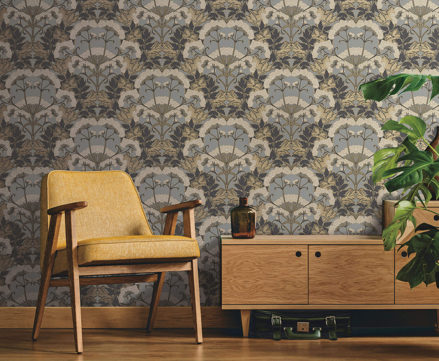 Yarrow Nouveau Wallpaper