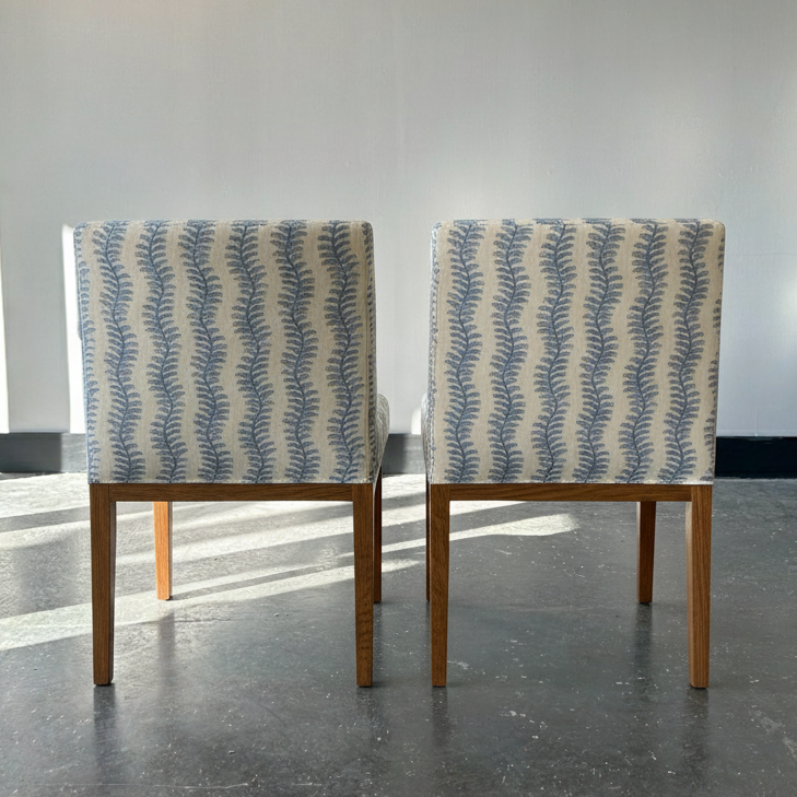 G P & J Baker Tetbury Stripe Indigo on N°50 Dining Chair