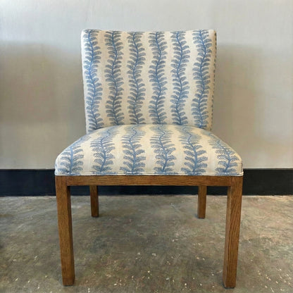 G P & J Baker Tetbury Stripe Indigo on N°50 Dining Chair