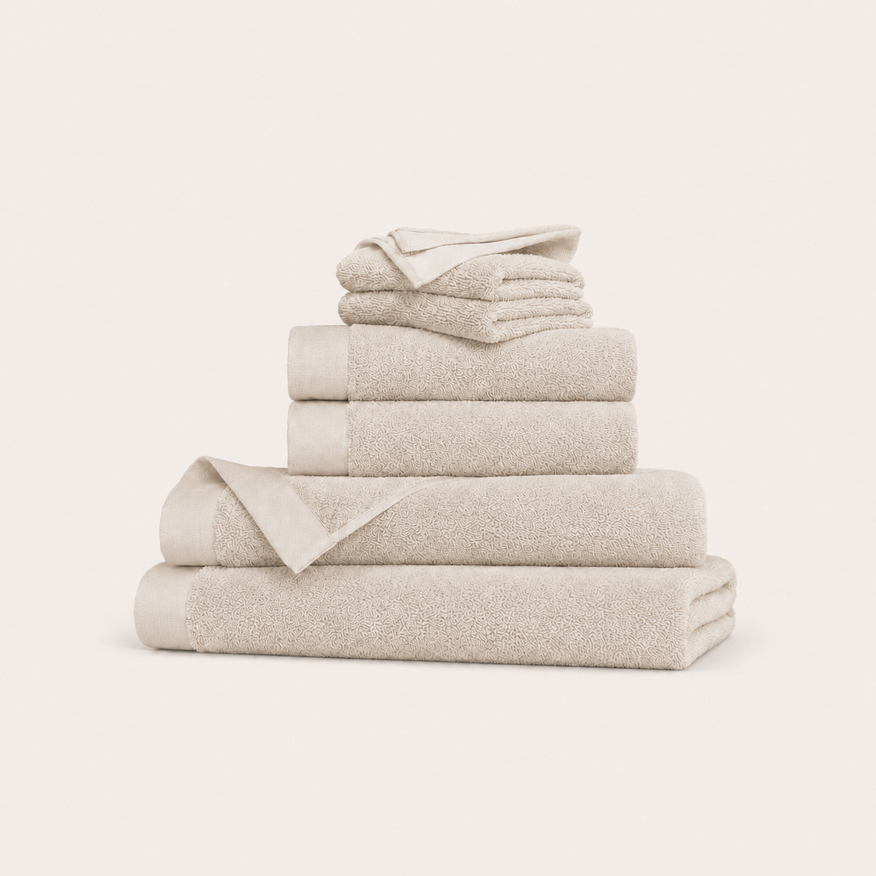 Oasis Bath Sheet Set in Flax