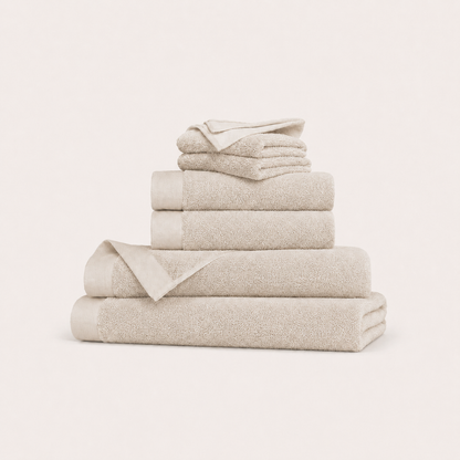 Oasis Bath Sheet Set in Flax