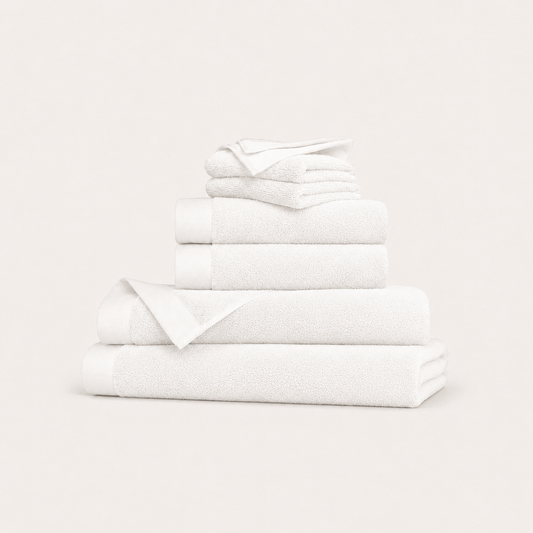 Oasis Bath Sheet Set in White