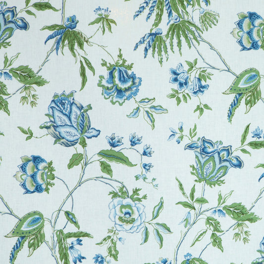Ovington Fabric by Titley & Marr in Blue & Linden