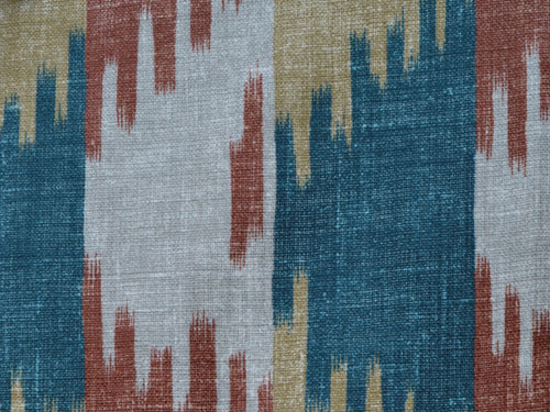 Oxus Fabric by Titley & Marr in Terracotta & Turquoise