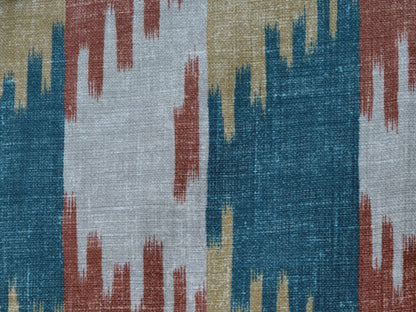 Oxus Fabric by Titley & Marr in Terracotta & Turquoise