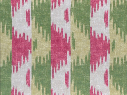 Oxus Fabric by Titley & Marr in Chartreuse & Rose
