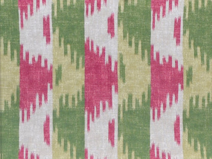 Oxus Fabric by Titley & Marr in Chartreuse & Rose
