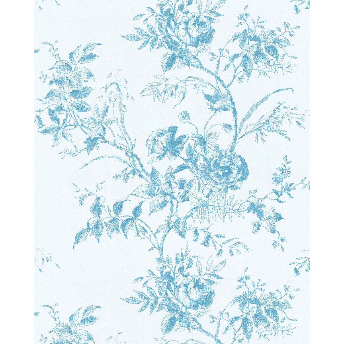 Tea Rose Toile Wp - Blue