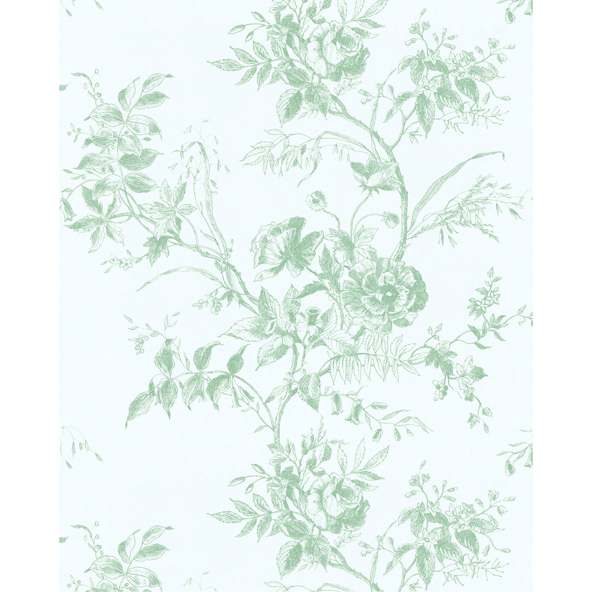 Tea Rose Toile Wp - Leaf