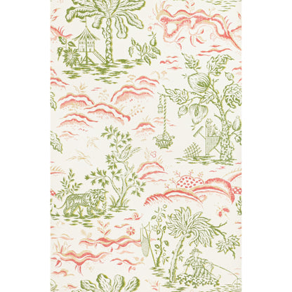 Valensole Wallpaper by Brunschwig & Fils in Leaf/Rose