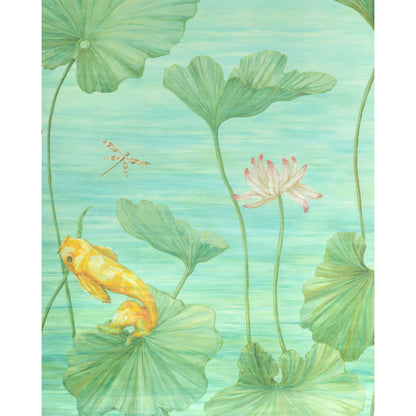 Koi Pond Mural - Teal
