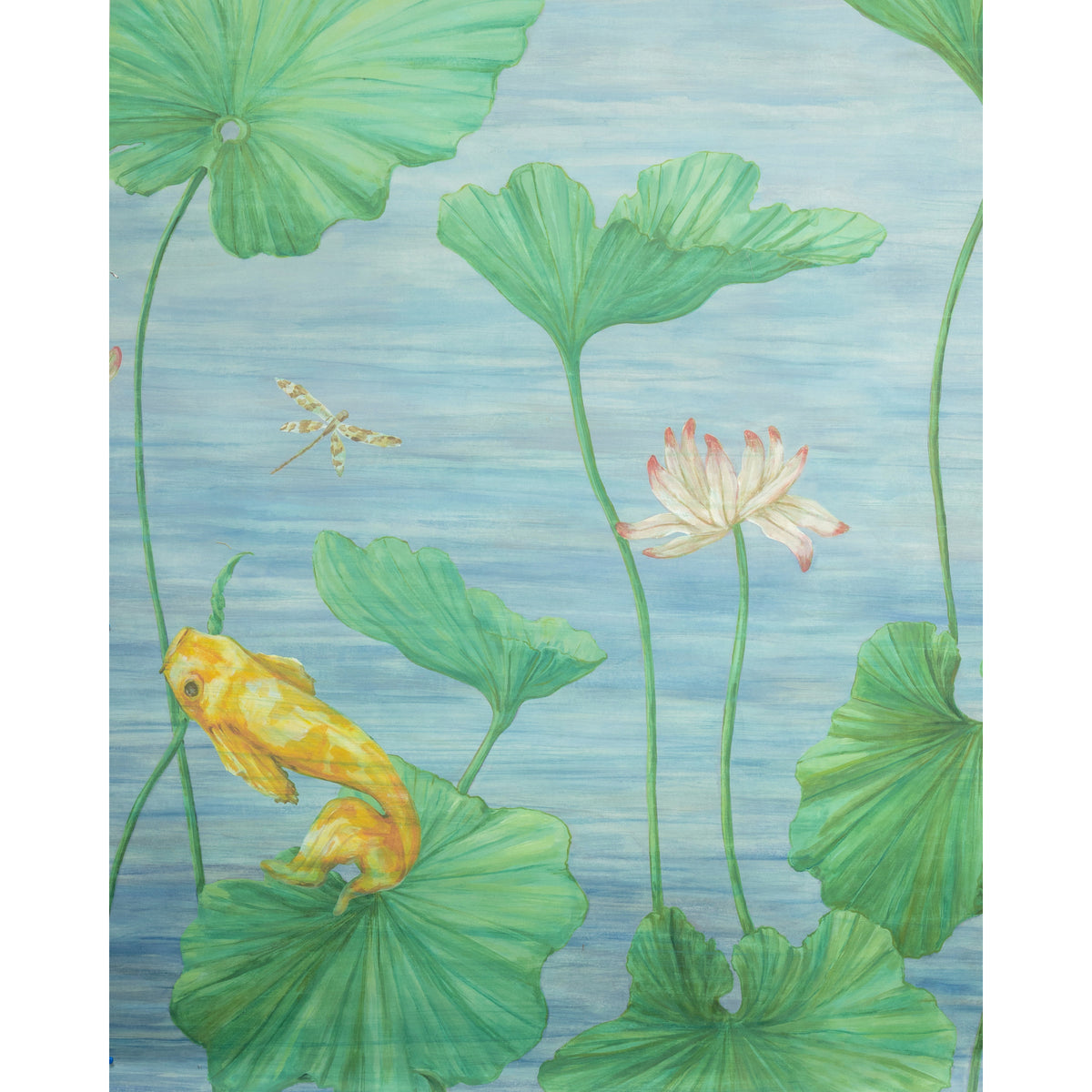 Koi Pond Mural - Blue