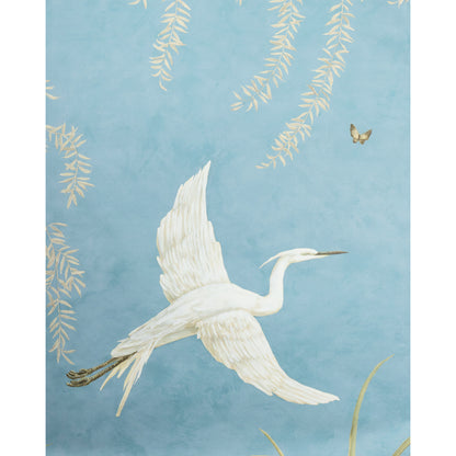 Egret Marsh Mural - Blue