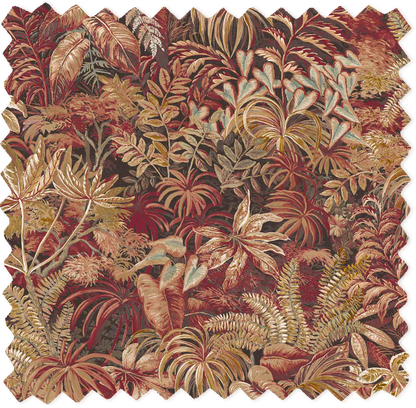 Palm House Russet Velvet Fabric