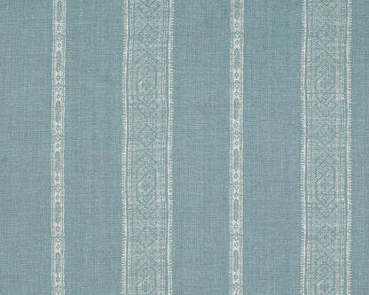 Patmos Stripe Reverse Fabric by Carolina Irving in Lake