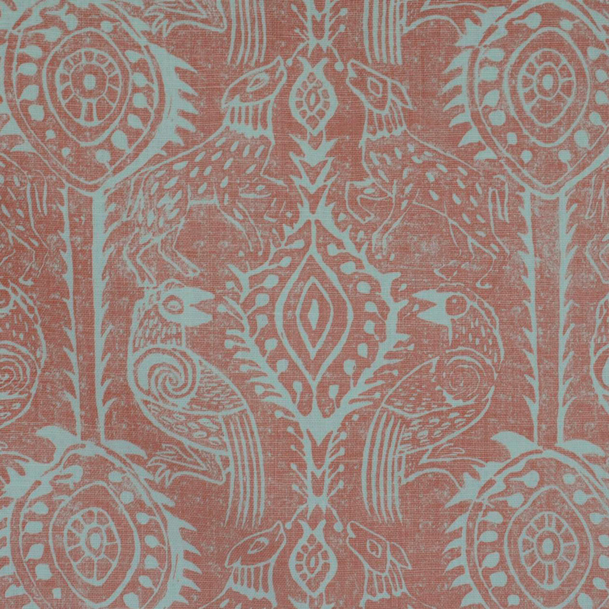 Beasties Wallpaper by Blithfield in Coral