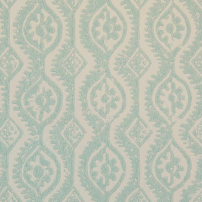 Small Damask Wallpaper by Blithfield in Aqua