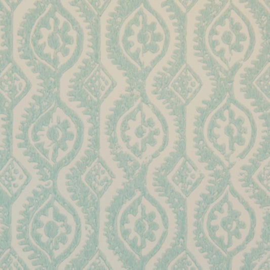 Small Damask Wallpaper by Blithfield in Aqua