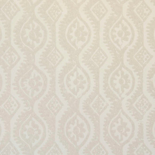 Small Damask Wallpaper by Blithfield in Beige