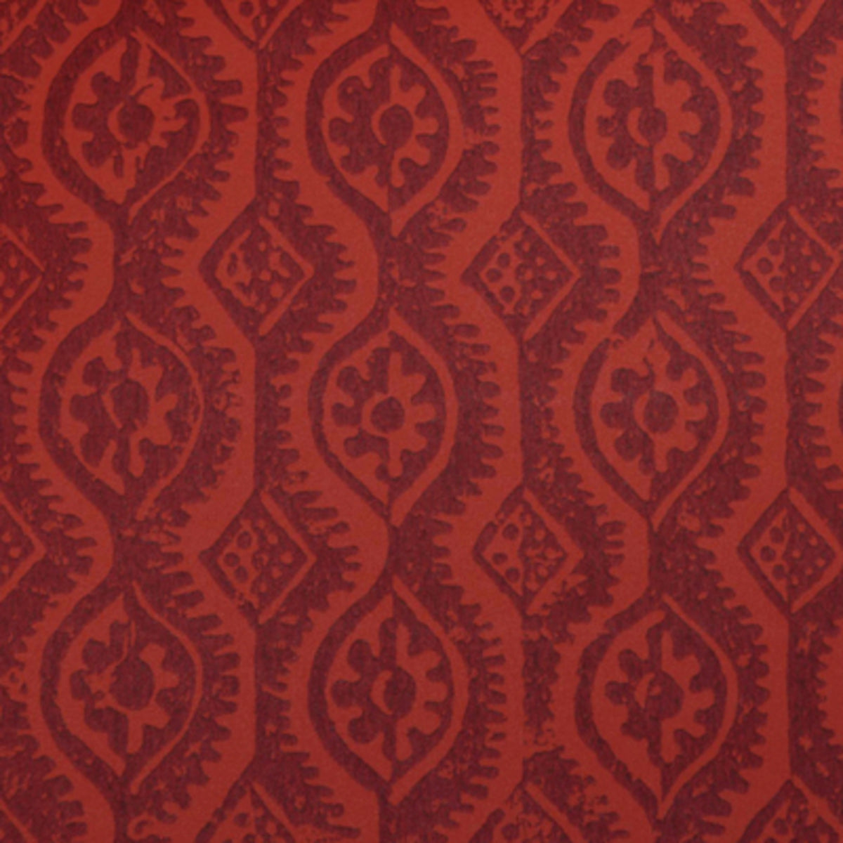 Small Damask Wallpaper by Blithfield in Red