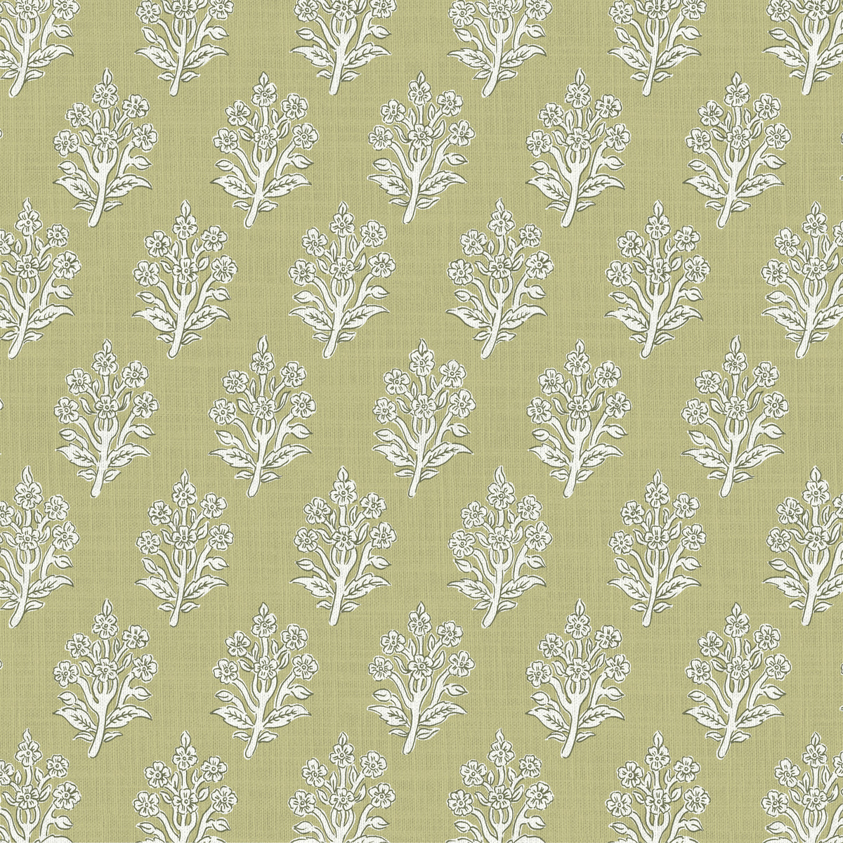 Dabu Fabric by Pure Edit in Moss