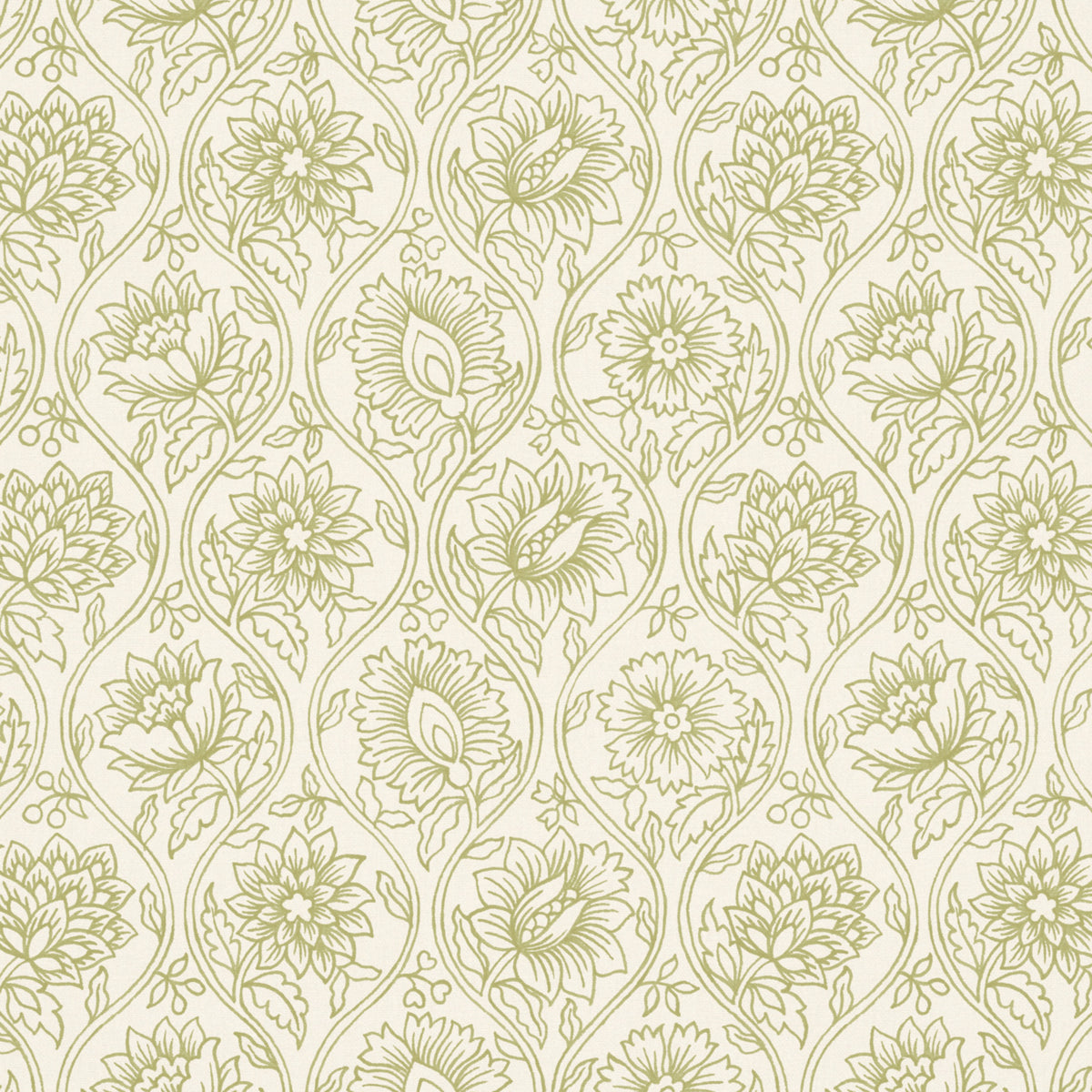 Lotus Fabric by Pure Edit in Moss
