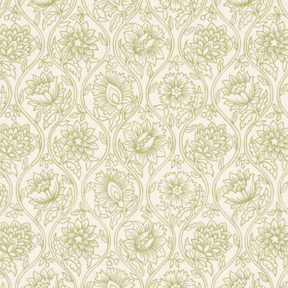 Lotus Fabric by Pure Edit in Moss