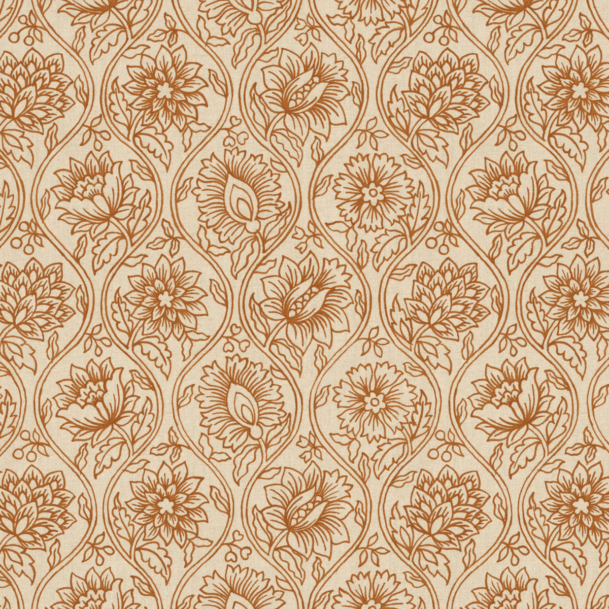 Lotus Fabric by Pure Edit in Ginger