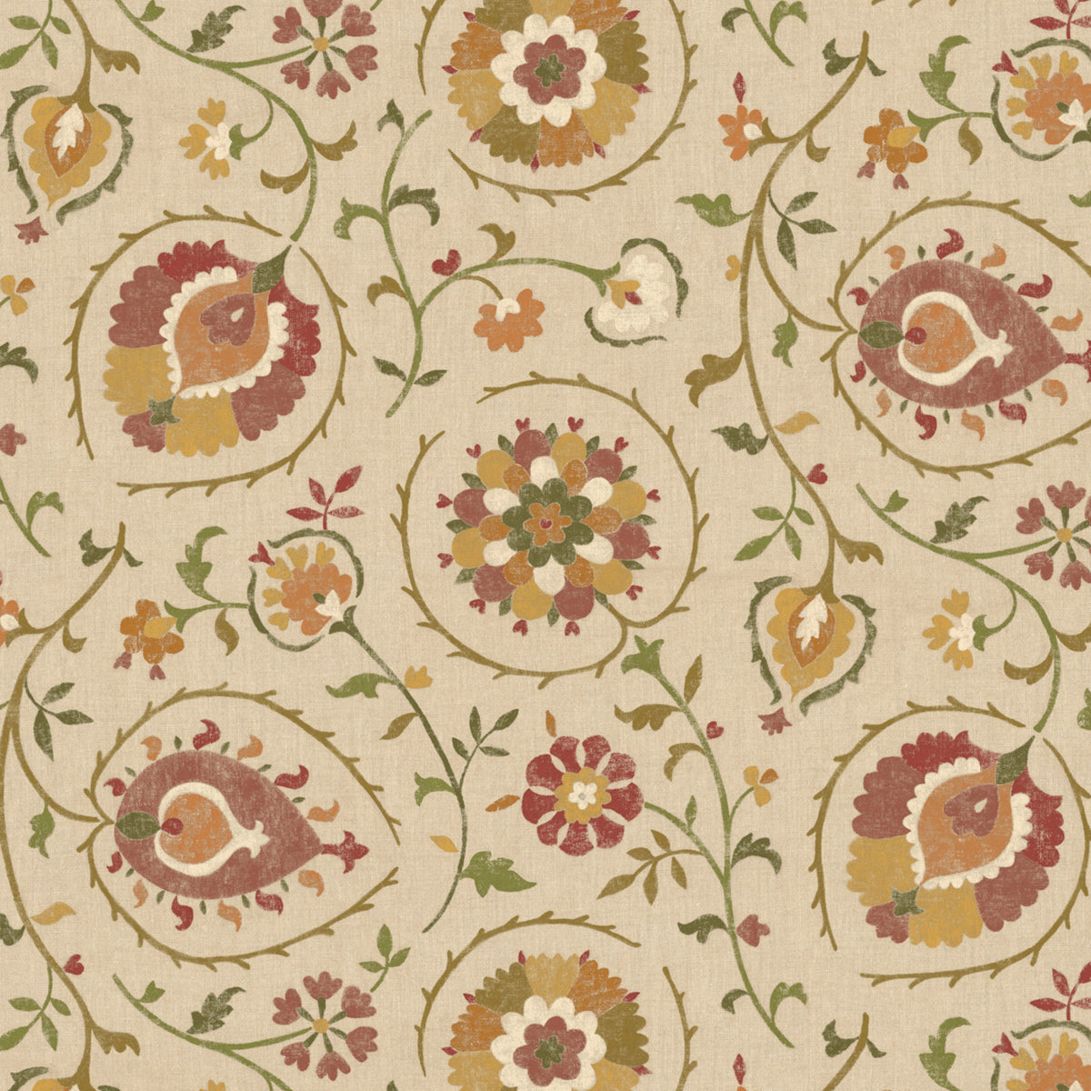 Shimla Fabric by Pure Edit in Spice