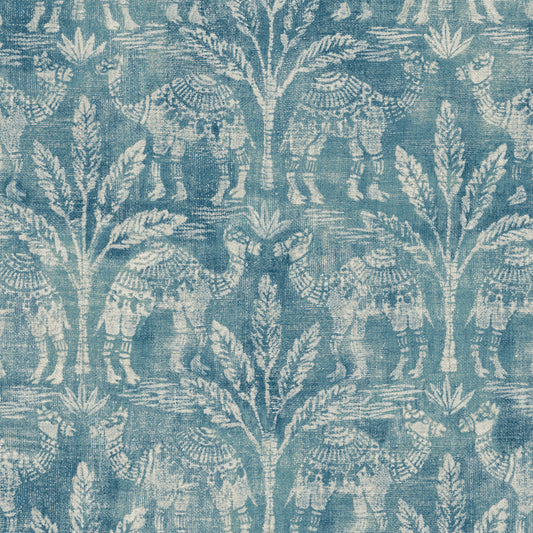 Toubkal Fabric by Pure Edit in Lapis
