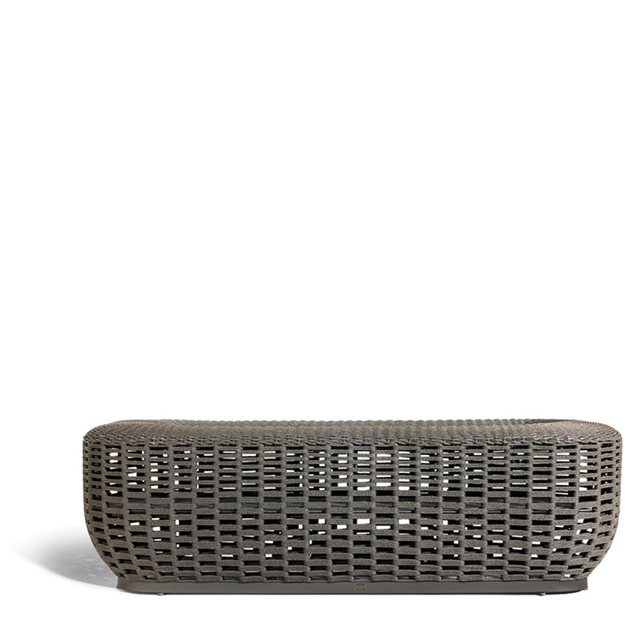 Lepli Outdoor Pouf Rectangle 121 by JANUS et Cie in Basalto/Taupe