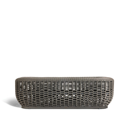 Lepli Outdoor Pouf Rectangle 121 by JANUS et Cie in Basalto/Taupe