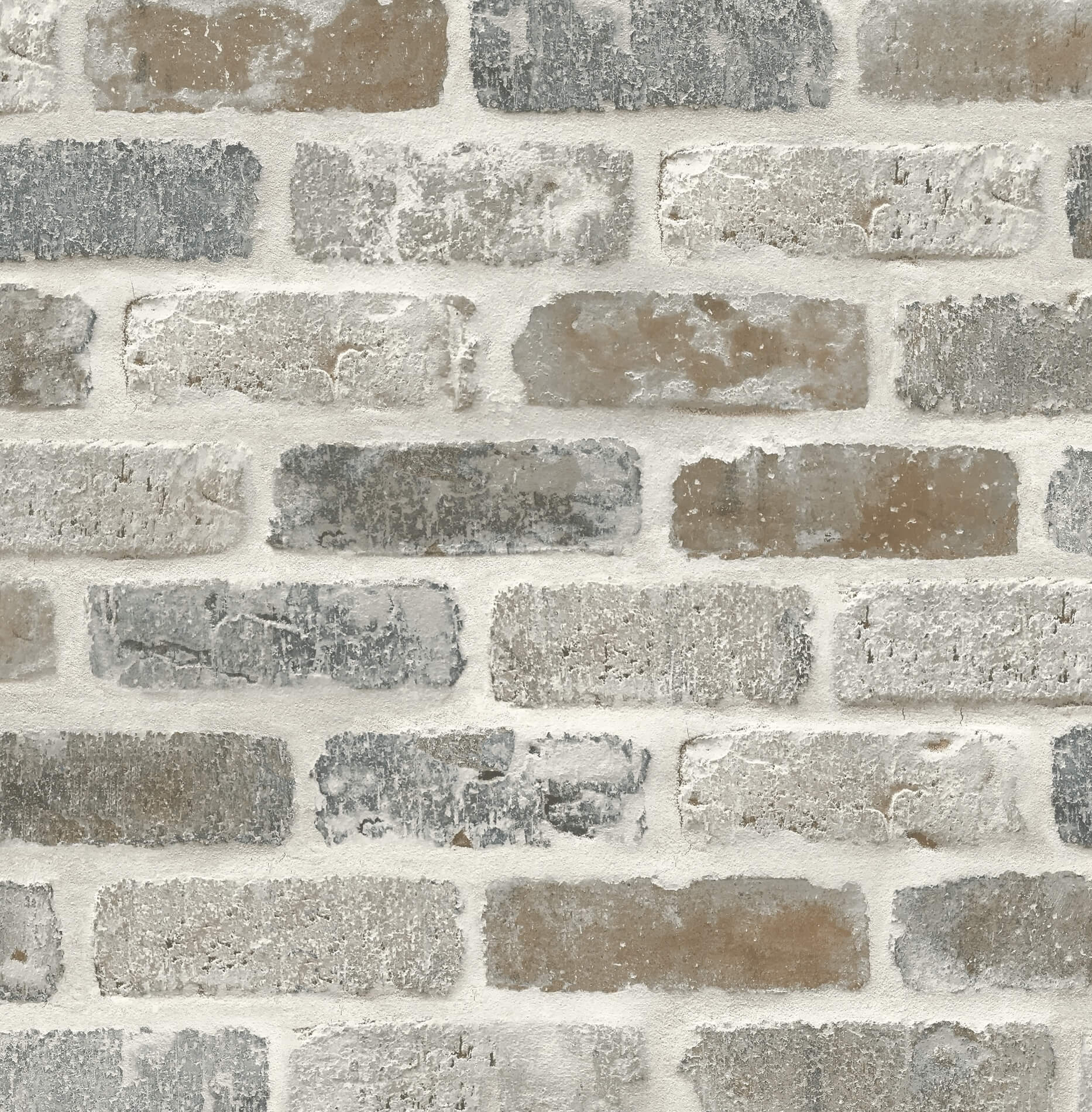 Seabrook Washed Faux Brick Wallpaper - Neutrals