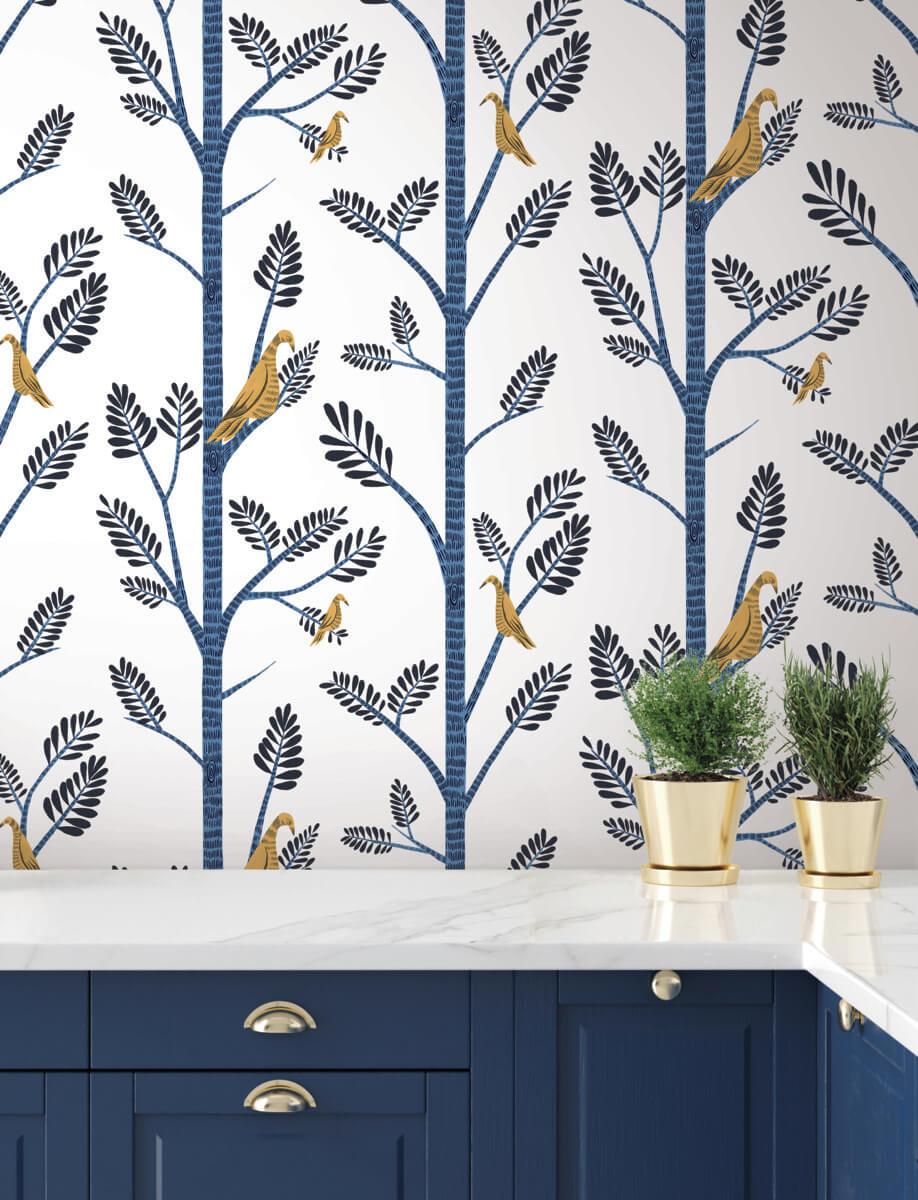 Aviary Branch Peel & Stick Wallpaper