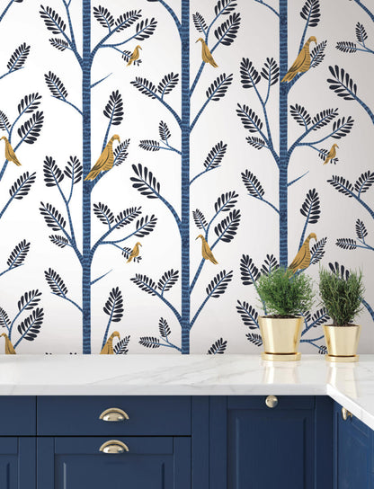 Aviary Branch Peel & Stick Wallpaper