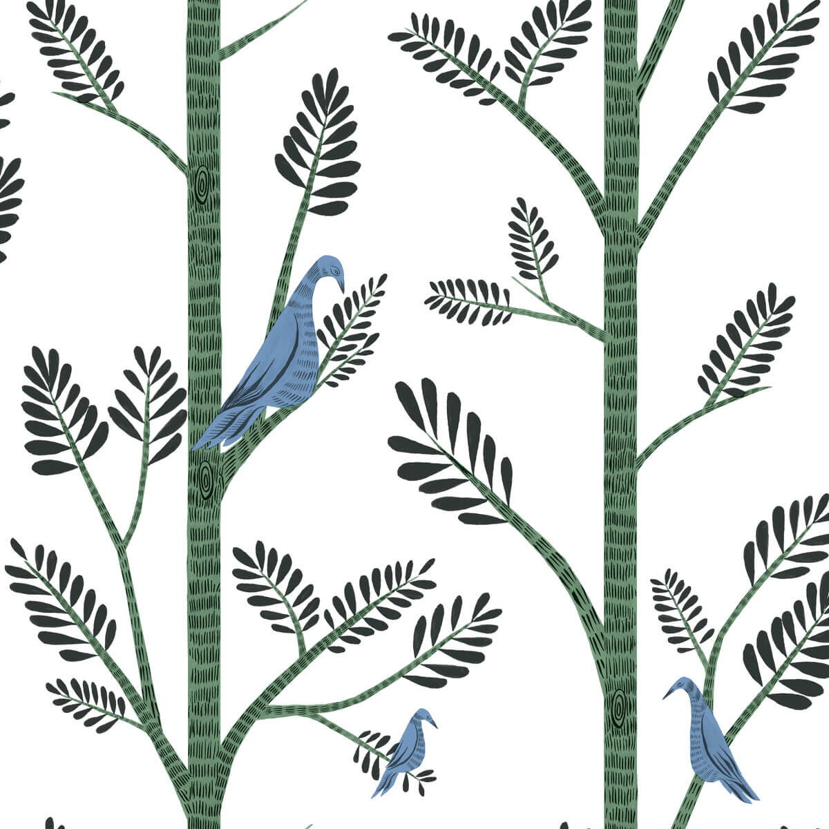 Aviary Branch Peel & Stick Wallpaper