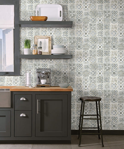 Encaustic Tile Peel & Stick Wallpaper