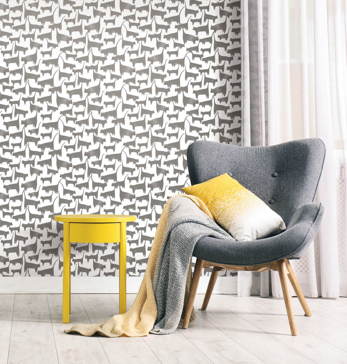 Cat Tails Peel & Stick Wallpaper