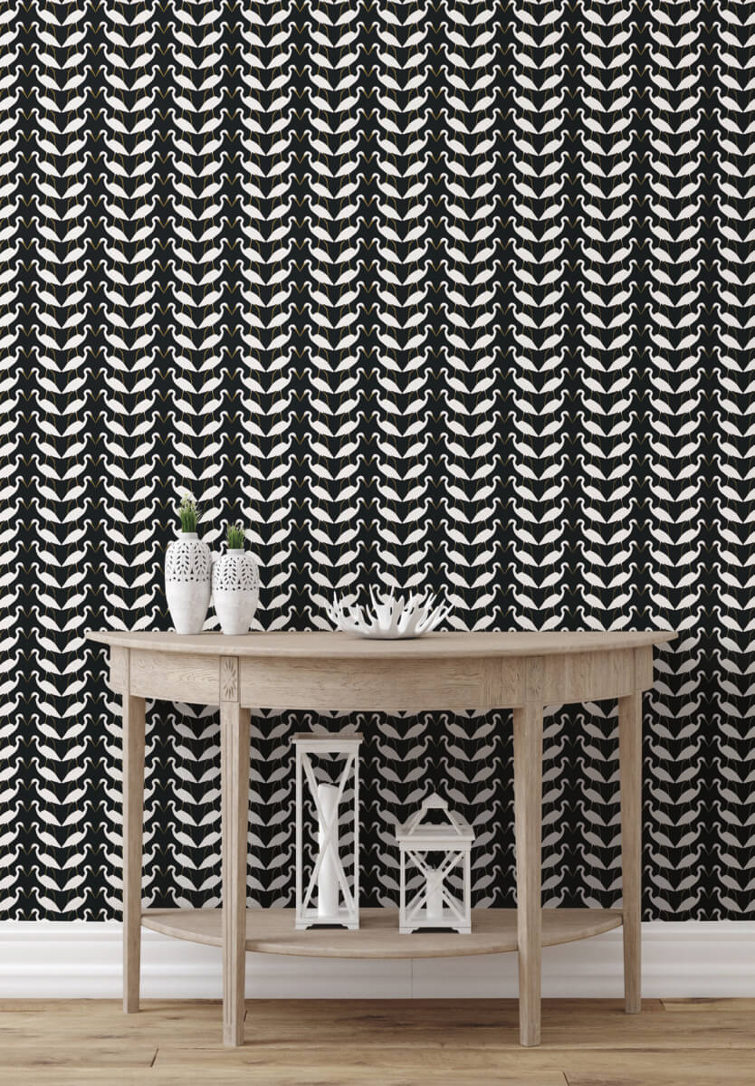 Elegant Birds Peel & Stick Wallpaper