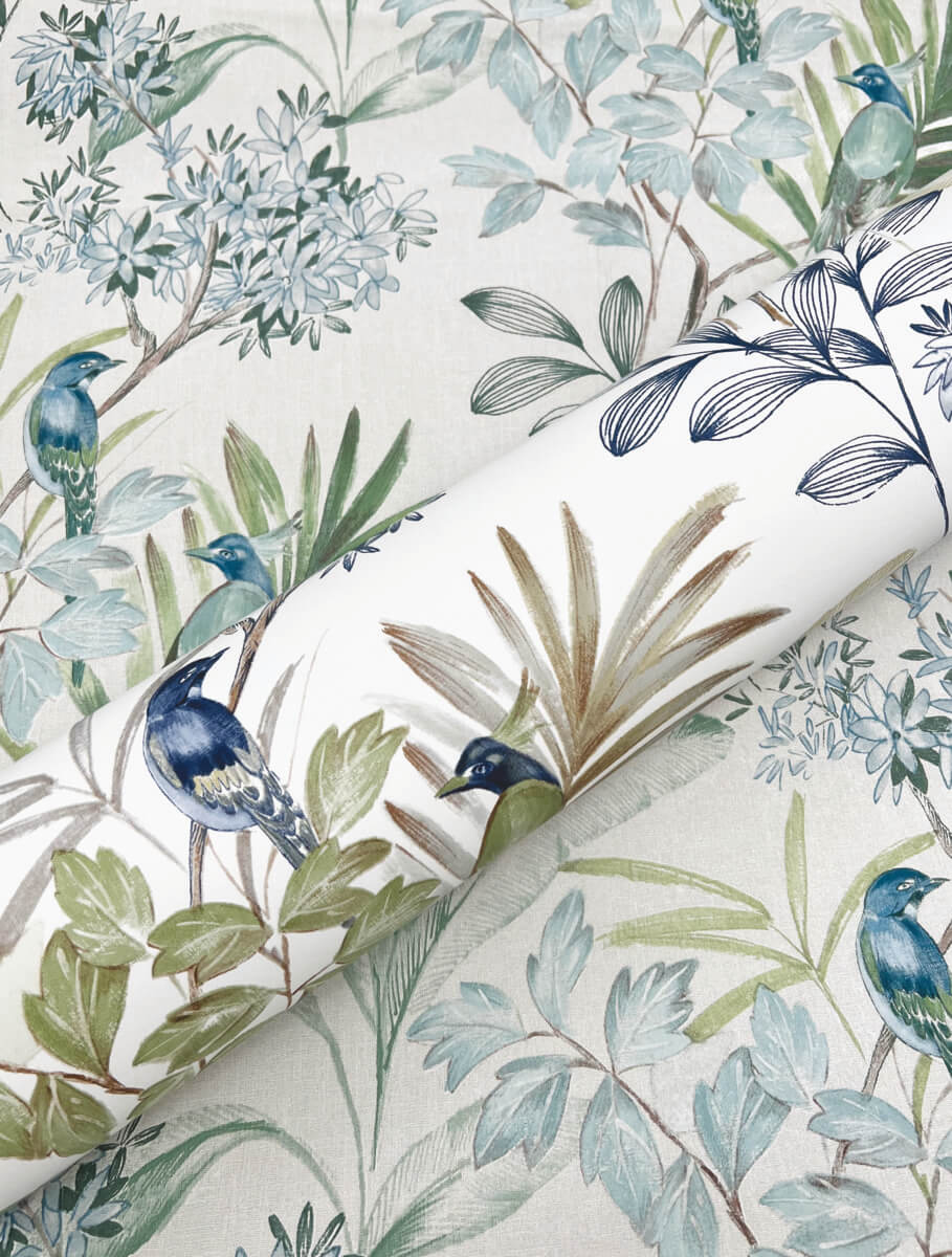 Handpainted Songbird Peel & Stick Wallpaper