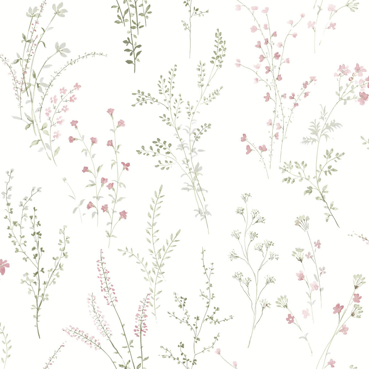 Wildflower Sprigs Peel & Stick Wallpaper