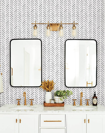 Painted Herringbone Peel & Stick Wallpaper